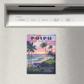 Aangepaste Poipu Kauai bruiloft 3 magneet (Insitu (Vaatwasser))