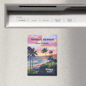 Aangepaste Poipu Kauai bruiloft magneet (Insitu (Vaatwasser))