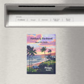 Aangepaste Poipu Kauai-huwelijksmagneet Magneet (Insitu (Vaatwasser))
