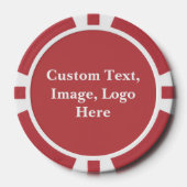 Aangepaste Poker Chip, Gepersonaliseerde Tekst/ Af Chips (Voorkant)
