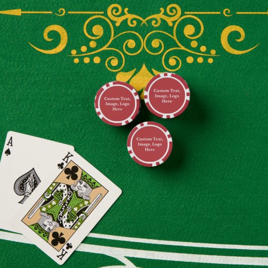 Aangepaste Poker Chip, Gepersonaliseerde Tekst/ Af Chips (Pokertafel (Stack))