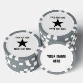 Aangepaste poker chip golf bal markers met ster lo (Opstapeling)