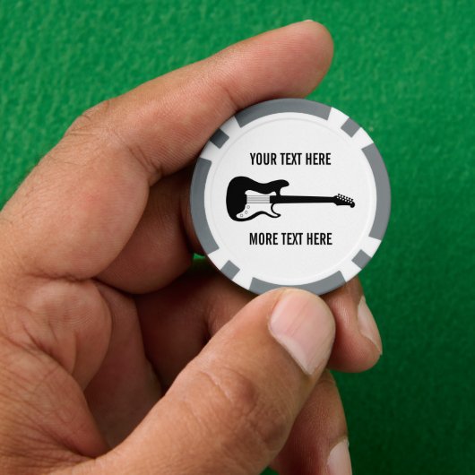 Aangepaste poker chip golf met elektrische gitaar (Hand)