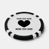 Aangepaste poker chip golfbal marker met hart logo (Enkel)