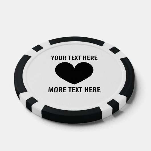 Aangepaste poker chip golfbal marker met hart logo (Enkel)