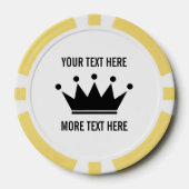 Aangepaste poker chip golfbal marker met kroon log (Voorkant)