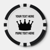 Aangepaste poker chip golfbal marker met kroon log (Voorkant)