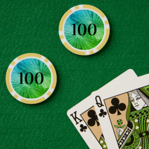 Aangepaste poker chip tokens met palmblad foto
