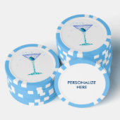 AANGEPASTE POKER CHIPS - BLAUWE MARTINI (Opstapeling)