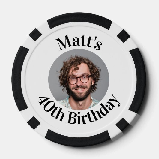 Aangepaste Poker Chips Verjaardagsgunst (Achterkant)