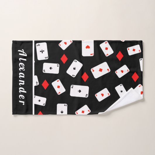 Aangepaste Poker Speelkaarten Handdoek (Handdoek)
