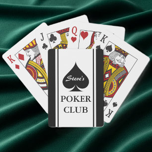 Aangepaste poker speelkaarten met Aas van schoppen