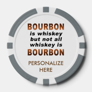 AANGEPASTE POKERCHIPS - Niet alle whisky is BOURBO