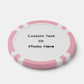 Aangepaste pokerchips, roze gestreepte rand poker chips (Enkel)