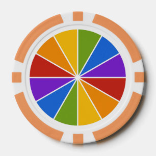 Aangepaste pokerchips voor kleurenwiel