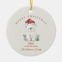 Aangepaste Polar beer waterverf Kerstfoto cadeau