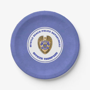 Aangepaste politie-afdeling Badge Retirement Papieren Bordje