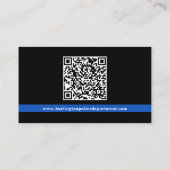 Aangepaste politie-afdeling Thin Blue Line QR-code Visitekaartje (Achterkant)