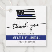 Aangepaste Politie Pensioen Viering Bedankjes Labels (Voorkant)