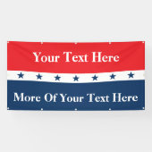 Aangepaste politieke campagne spandoek (Horizontaal)