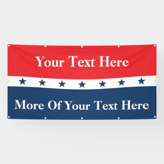 Aangepaste politieke campagne spandoek (Horizontaal)