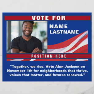 Aangepaste politieke campagnesjabloon flyer