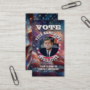 Aangepaste politieke campagnesjabloon visitekaartje