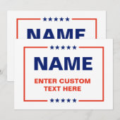 Aangepaste politieke Logo (Trump Design) Kaart (Voorkant / Achterkant)