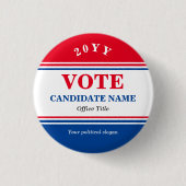 Aangepaste politieke verkiezingscampagne Button (Voorkant)