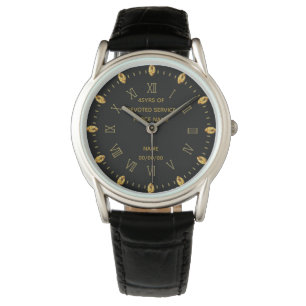 Aangepaste politiepensioenhorloge Gouden Romeinse Horloge
