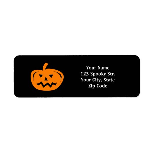 Aangepaste pomkin Halloween retouradreslabels Etiket (Voorkant)