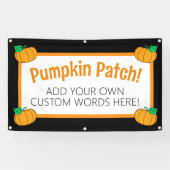 Aangepaste pomkin-patch spandoek (Horizontaal)