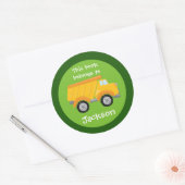 Aangepaste pomp voor vrachtwagens Kinderen Ronde Sticker (Envelop)