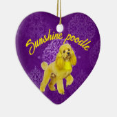 Aangepaste Poodle Hart Ornament - Een Zoete Cadeau (Rechts)