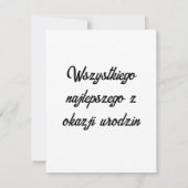Aangepaste Poolse verjaardagskaart (Achterkant)
