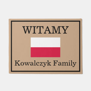 Aangepaste Poolse Vlag Familie Naam Deurmat