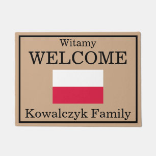 Aangepaste Poolse Vlag Familie Naam Deurmat