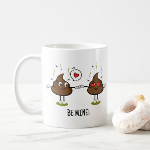 Aangepaste poop Emoji Love Couple Koffiemok