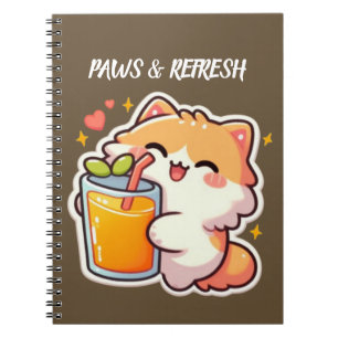Aangepaste Pootjes en Refresh Cute Kat Ontwerp Notitieboek
