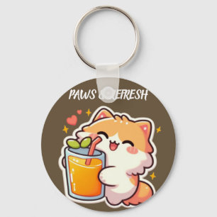 Aangepaste Pootjes en Refresh Cute Kat Ontwerp Sleutelhanger