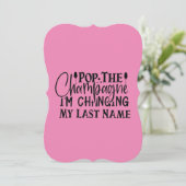 Aangepaste Pop De Champagne Ik Verander Mijn Achte Kaart (Staand voorkant)
