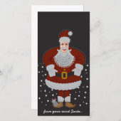 Aangepaste pop voor Santa DIY Feestdagenkaart (Voorkant / Achterkant)