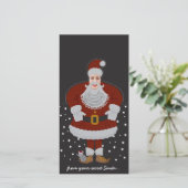 Aangepaste pop voor Santa DIY Feestdagenkaart (Staand voorkant)