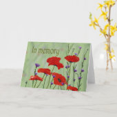 Aangepaste poppies ter nagedachtenis kaart (Gele Bloem)