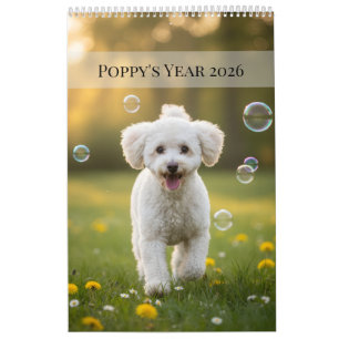 Aangepaste Poppy-hond 2026 Agenda Kalender