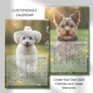 Aangepaste Poppy-hond 2026-kalender Kalender