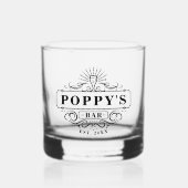 Aangepaste Poppy's Bar Jaar Vastgesteld Glas (Voorkant)