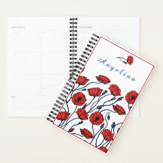 Aangepaste popy Flower Bouquet Planner