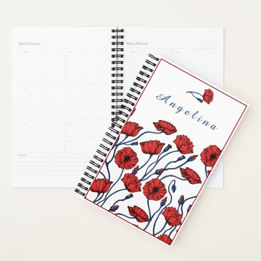 Aangepaste popy Flower Bouquet Planner (Display)