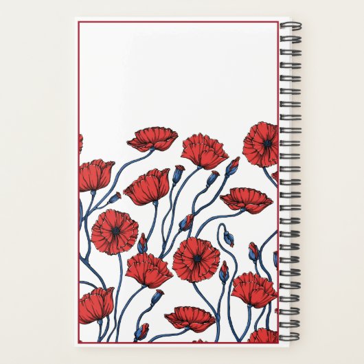 Aangepaste popy Flower Bouquet Planner (Achterkant)